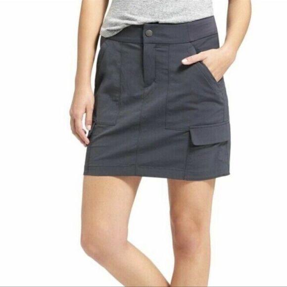 Athleta Trekkie Gray Cargo Skort Skirt 2 - Picture 1 of 7